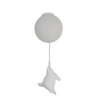Lampy sufitowe dziecięce - YASKR Plafon Balu S Wiszący Miś Biały CL0110-S  Biały - product 1