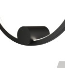 Kinkiety ringi - YASKR Kinkiet Ringa S 1xLED czarny WL0116-S-BK  Czarny - product 4