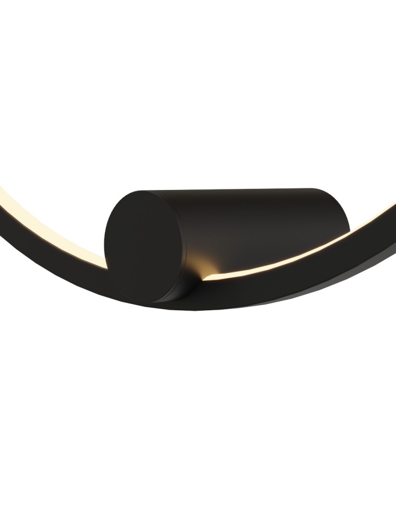 YASKR Kinkiet Ringa M 1xLED czarny WL0116-M-BK  Czarny