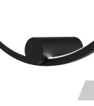 Kinkiety ringi - YASKR Kinkiet Ringa M 1xLED czarny WL0116-M-BK  Czarny - product 5