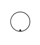 Kinkiety ringi - YASKR Kinkiet Ringa M 1xLED czarny WL0116-M-BK  Czarny - product 2