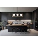 Lampy wiszące na listwie - Luces Exclusivas PLATA Wisząca 3xE14 LED mosiądz LE41788 - product 3