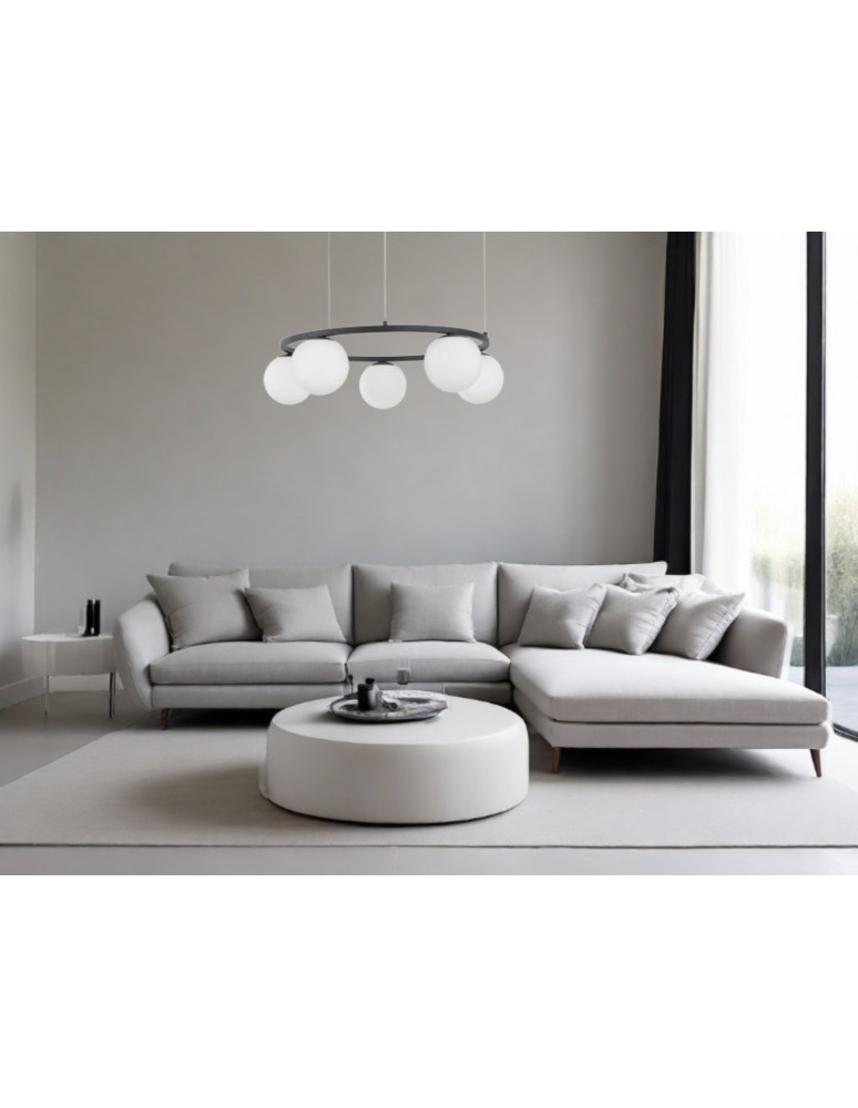 Lampy wiszące LED - Luces Exclusivas UBEDA Wisząca LED 40W 2580lm 3200K czarny/biały LE41805 - product kolory-swiatla.pl 3