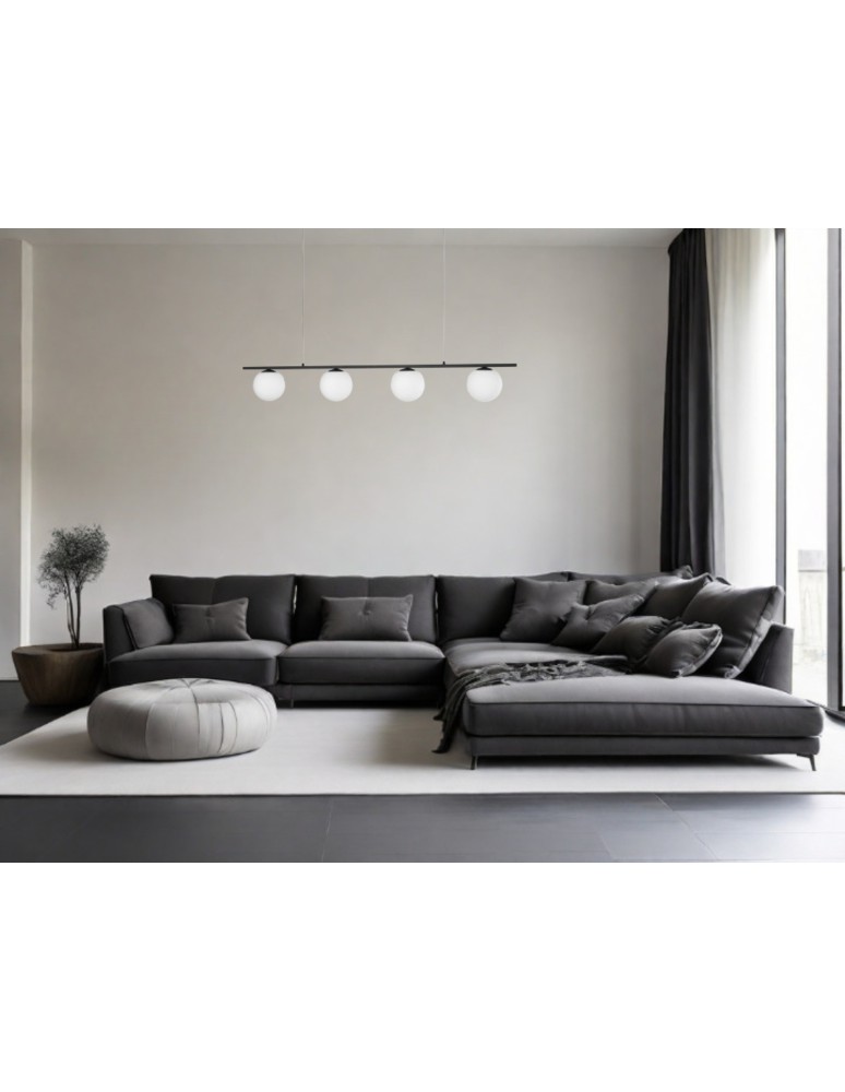Lampy wiszące LED - Luces Exclusivas UBEDA Wisząca LED 32W 2060lm 3200K czarny/biały LE41806 - product kolory-swiatla.pl 3