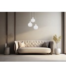 Lampy wiszące - Luces Exclusivas AVILES Wisząca 3xE27 LED opal/chrom LE41886 - produkt 3