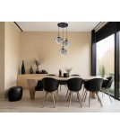Lampy wiszące potrójne - Luces Exclusivas CALDAS Wisząca 3xE27 LED czarny/dymiony LE41926 - product 3