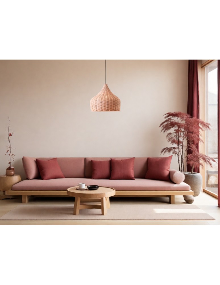 Lampy wiszące boho - Luces Exclusivas PALMAS Wisząca 1xE27 LED naturalny ratan LE42136 - product kolory-swiatla.pl 3