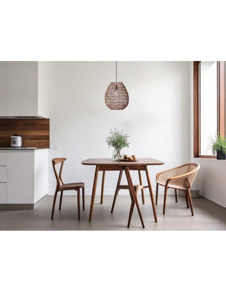 Lampy wiszące boho - Luces Exclusivas PARANA Wisząca 1xE27 LED mokka LE42140 - product kolory-swiatla.pl 2