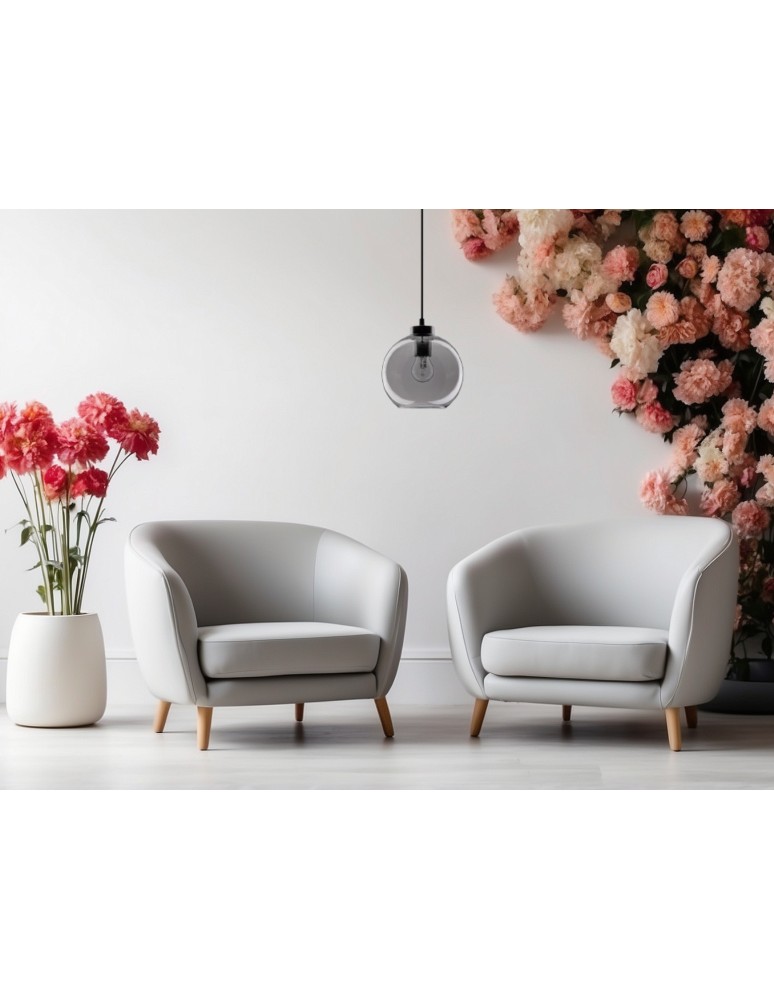 Luces Exclusivas REPOS Wisząca Nowoczesna czarny 1xΕ27 max 12W LE42649