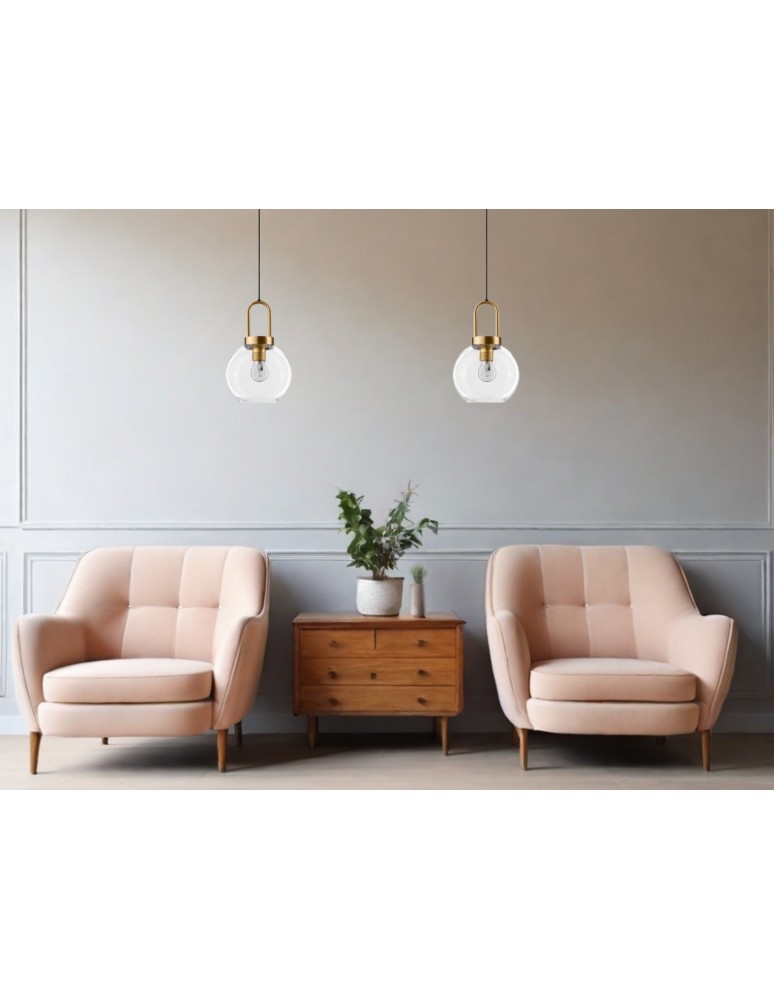 Luces Exclusivas BANES Wisząca Nowoczesna złoty i odcienie złota 1xΕ27 max 12W LE42653