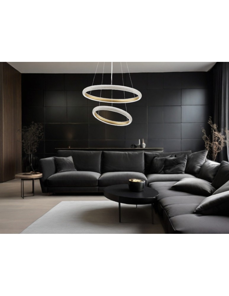 Luces Exclusivas AMECA Wisząca Nowoczesna złoty i odcienie złota 1xLED max 41,5W 3000K LE42818