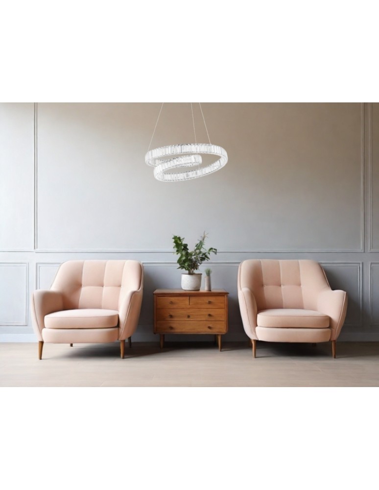 Lampy wiszące - Luces Exclusivas SINALOA Wisząca Nowoczesna srebrny i odcienie srebra 1xLED max 50W 3500K LE42924 - product kolory-swiatla.pl 3