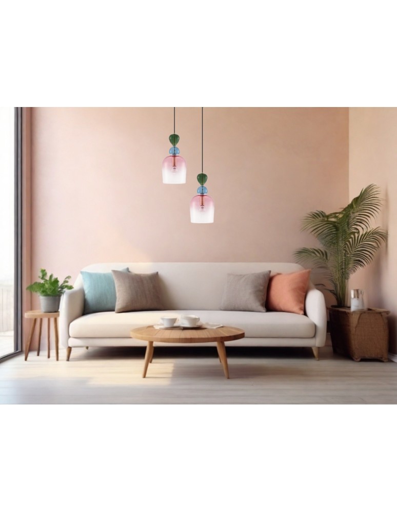 Lampy wiszące - Luces Exclusivas BALAM Wisząca Nowoczesna złoty i odcienie złota 1xE14 max 5W LE43397 - product kolory-swiatla.pl 4