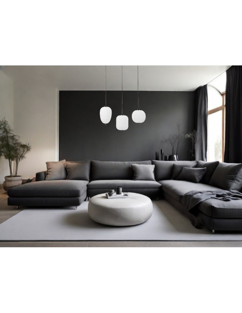 Lampy wiszące - Luces Exclusivas PILAR Wisząca Nowoczesna czarny 3xE14 max 5W LE43657 - product kolory-swiatla.pl 3