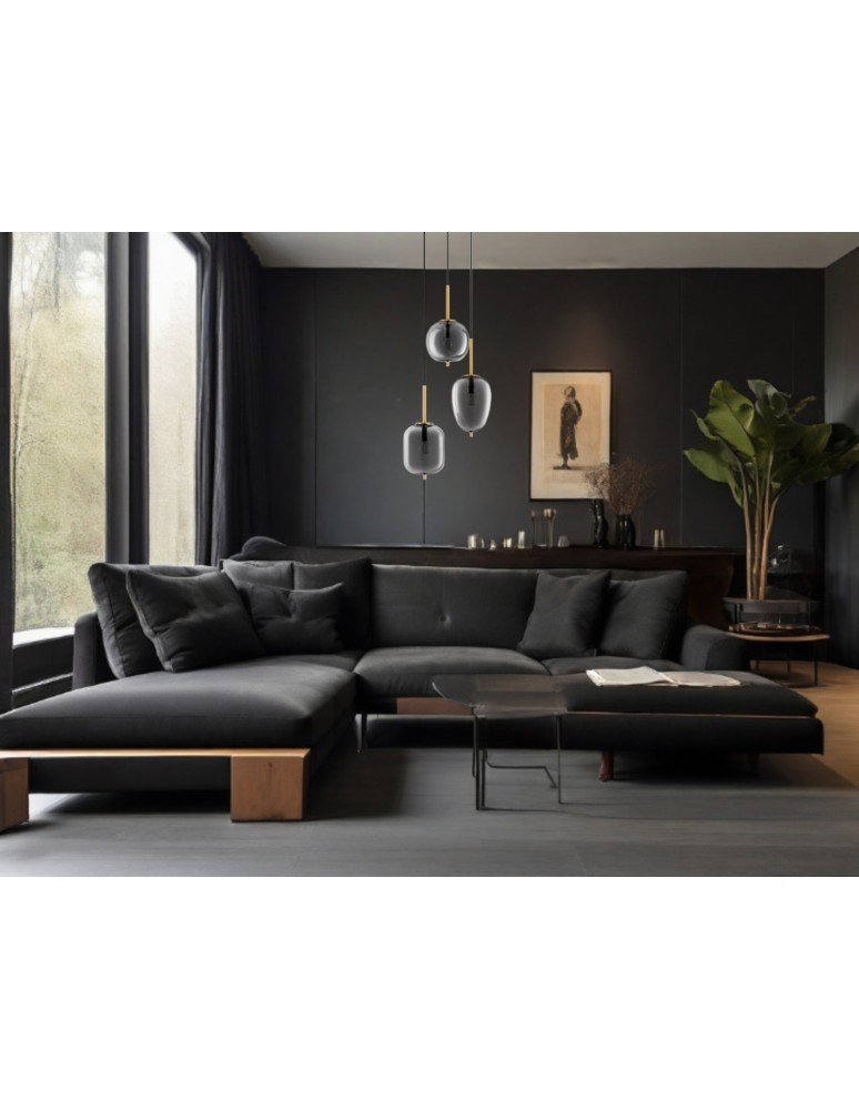 Lampy wiszące - Luces Exclusivas PILAR Wisząca Nowoczesna złoty i odcienie złota 3xE27 max 12W LE43668 - product kolory-swiatla.pl 3