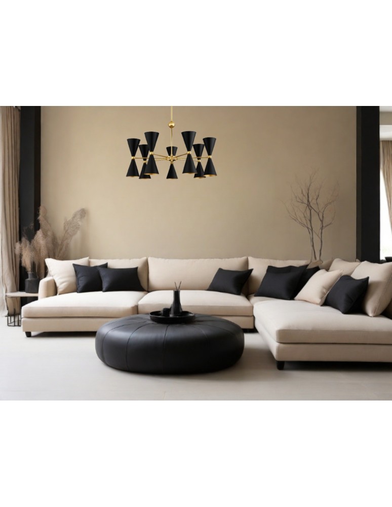 Lampy wiszące - Luces Exclusivas BALSAS Wisząca Nowoczesna czarny 14xE14 max 5W LE43698 - product kolory-swiatla.pl 3