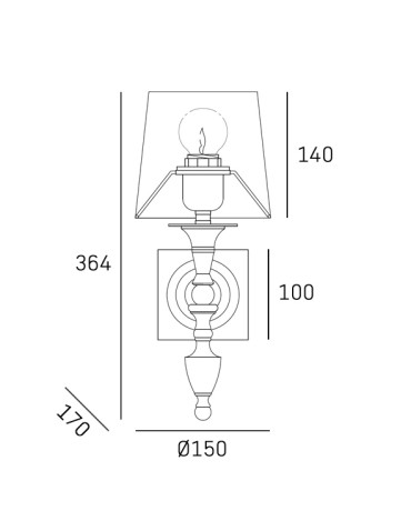 CosmoLight Kinkiet AUSTIN W01149BK-WH Czarny - produkt 2
