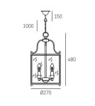 Lampy wiszące w stylu Hampton - CosmoLight Lampa wisząca NEW YORK P04217BR Mosiądz - product 3