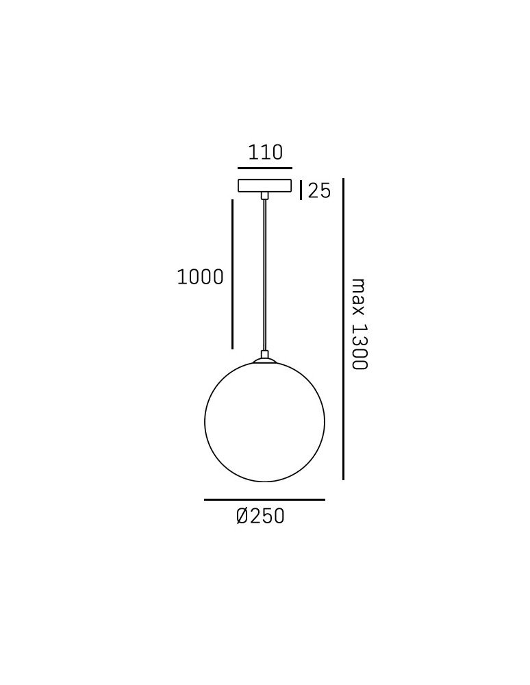 Lampy wiszące kule - CosmoLight Lampa wisząca HALE P01500BK Czarny - product kolory-swiatla.pl 2