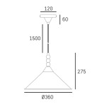Lampy wiszące loftowe - CosmoLight Lampa wisząca ASHFORD P01524AU Złoty - product 2