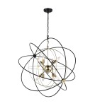 Lampy wiszące geometryczne - CosmoLight Lampa wisząca ROXBURY P08593AU Złoty, Czarny - product 1