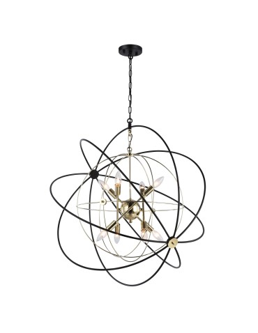 CosmoLight Lampa wisząca ROXBURY P08593AU Złoty, Czarny
