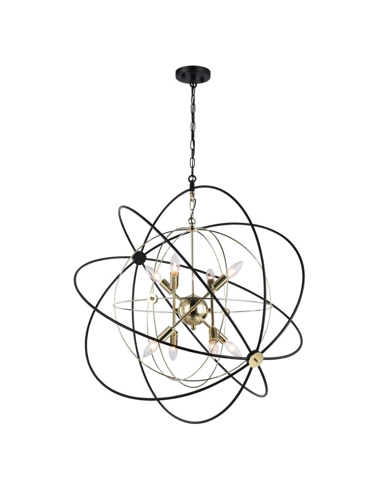 CosmoLight Lampa wisząca ROXBURY P08593AU Złoty, Czarny
