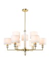 CosmoLight Lampa wisząca SUTTON P09685BR-WH Mosiądz