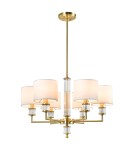 Żyrandole w stylu Hampton - CosmoLight Lampa wisząca SUTTON P06692BR-WH Mosiądz - product 1