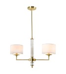 Żyrandole w stylu Hampton - CosmoLight Lampa wisząca SUTTON P02838BR-WH Mosiądz - product 1