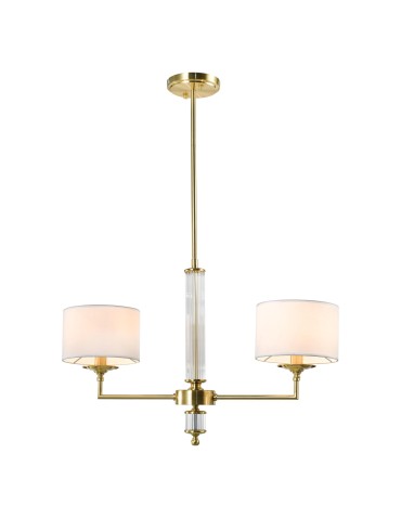 CosmoLight Lampa wisząca SUTTON P02838BR-WH Mosiądz