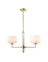 CosmoLight Lampa wisząca SUTTON P02838BR-WH Mosiądz