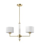 Żyrandole w stylu Hampton - CosmoLight Lampa wisząca SUTTON P02838BR-WH Mosiądz - product 2