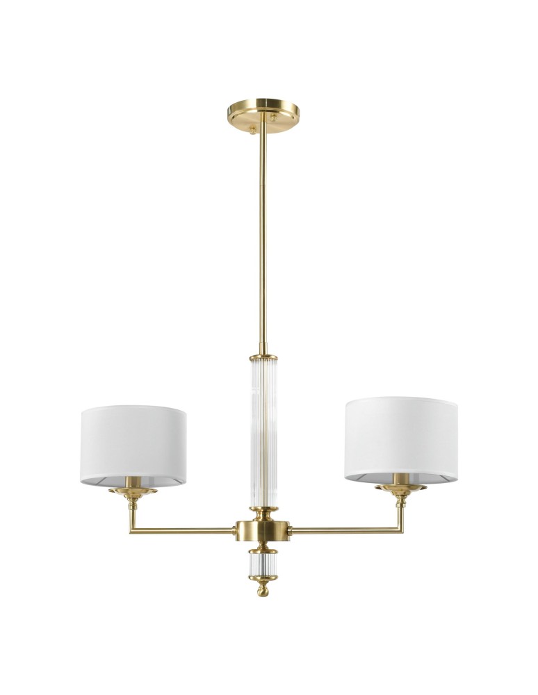 Żyrandole w stylu Hampton - CosmoLight Lampa wisząca SUTTON P02838BR-WH Mosiądz - product kolory-swiatla.pl 2