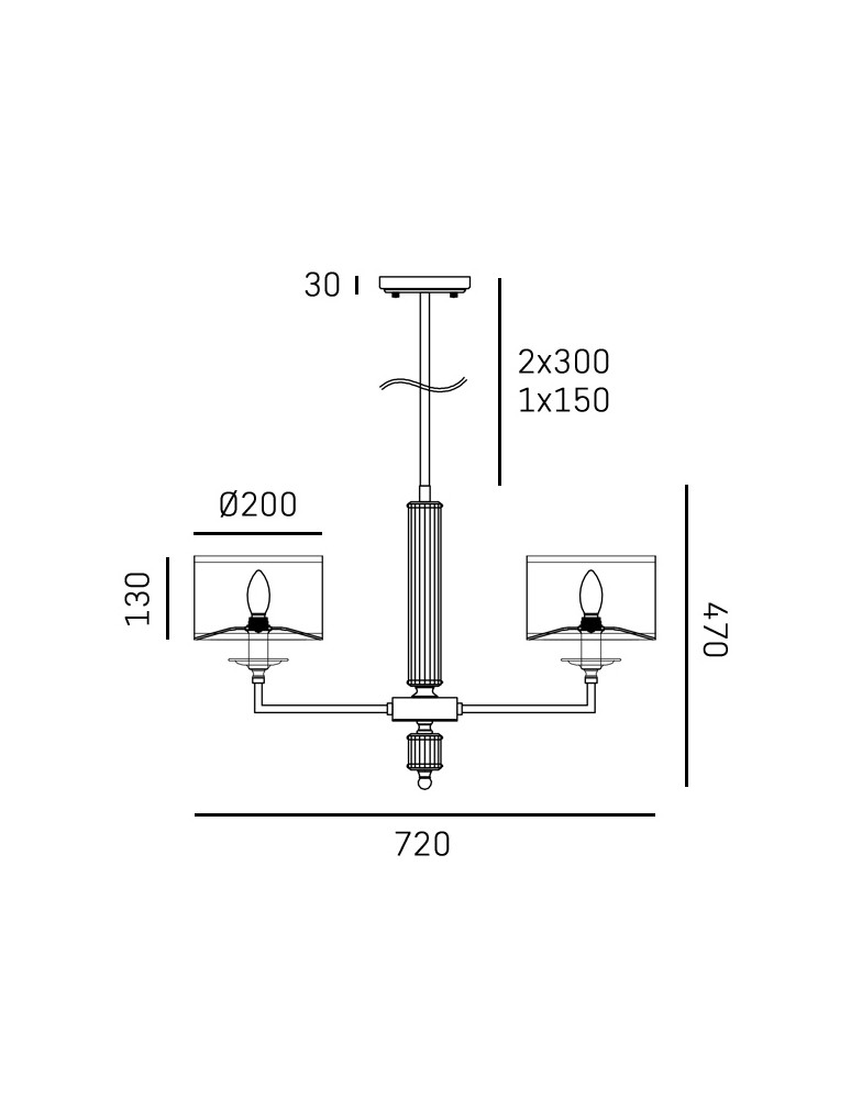 Żyrandole w stylu Hampton - CosmoLight Lampa wisząca SUTTON P02838BR-WH Mosiądz - product kolory-swiatla.pl 3