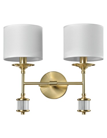 CosmoLight Kinkiet SUTTON W02852BR-WH Mosiądz - produkt 2