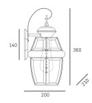 Kinkiety zewnętrzne - CosmoLight Kinkiet WHITLEY W01057AU Złoty - product 2