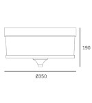 Lampy sufitowe Hampton - CosmoLight Plafon FLEETWOOD C03293BR Mosiądz - product 2
