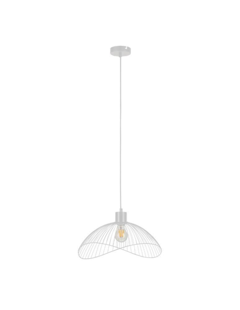 Lampy wiszące - ITALUX NUNEZ Wisząca Biały 1xE27 PND-1702-1-M-W - product kolory-swiatla.pl 2