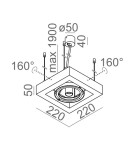 Lampy wiszące - Aqform CADRA 1xES111 GU10 230V zwieszana 54611 - product 3