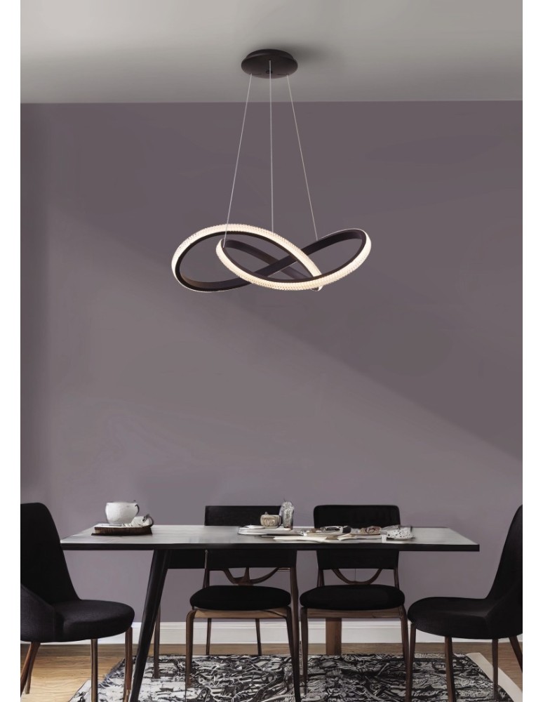 Lampy wiszące ze sterowaniem - Azzardo INFINITY 80 CCT BK + REMOTE CONTROL Wisząca z Pilotem Funkcje Ściemniania i Zmiany Barwy Światła AZ5096 - product kolory-swiatla.pl 2