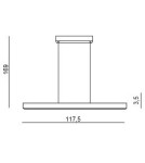 Lampy wiszące nad wyspę - Azzardo OLIVIER 120 3000K DIMM (10W+40W) GO Wisząca z Możliwością Ściemniania AZ5110 - product 2