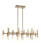 Żyrandole nowoczesne - ITALUX GIOVANNA Żyrandol Brąz vintage LED 3000K MX16009008-38A B - product 1