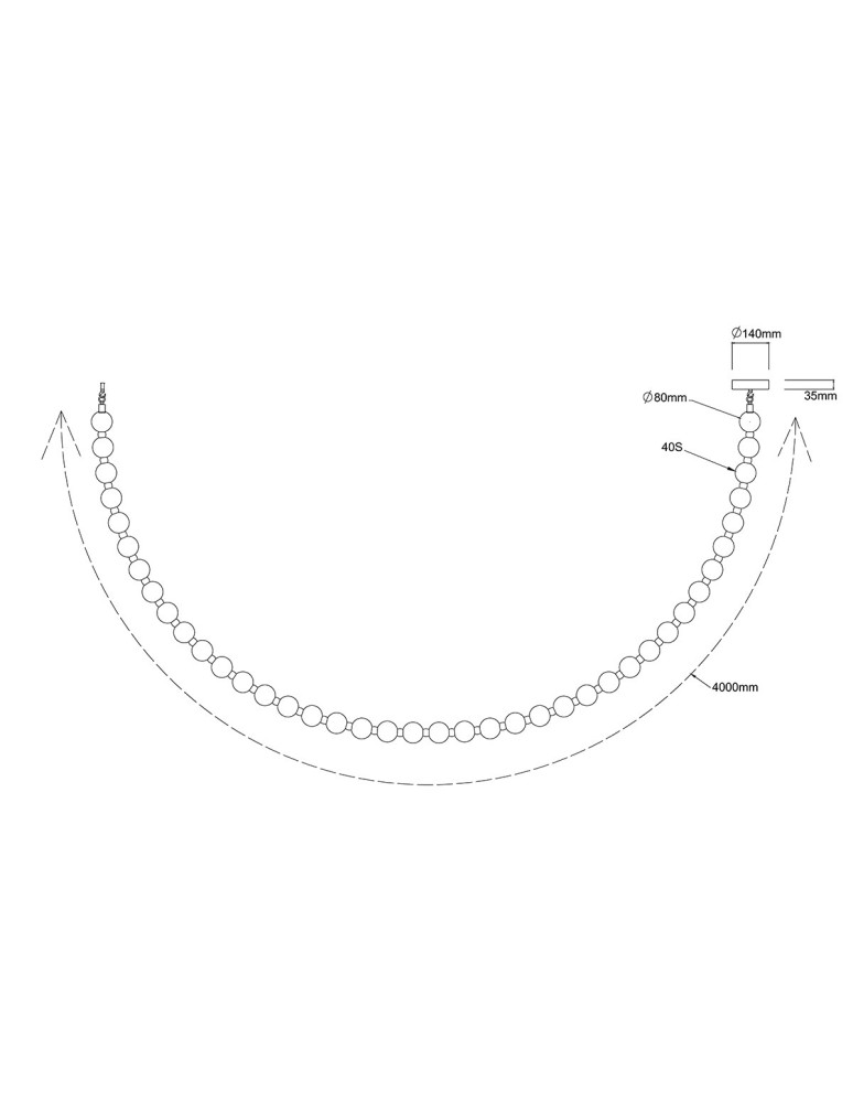 Light Prestige Lampa wisząca Dorado Rope 4 m złota LED CCT LP-002/4M CCT