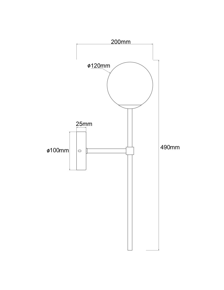 Light Prestige Kinkiet Piruleta chrom IP44 1xG9 LP-008/1W CH Light Prestige Kinkiet Piruleta chrom IP44 1xG9 LP-008/1W CH