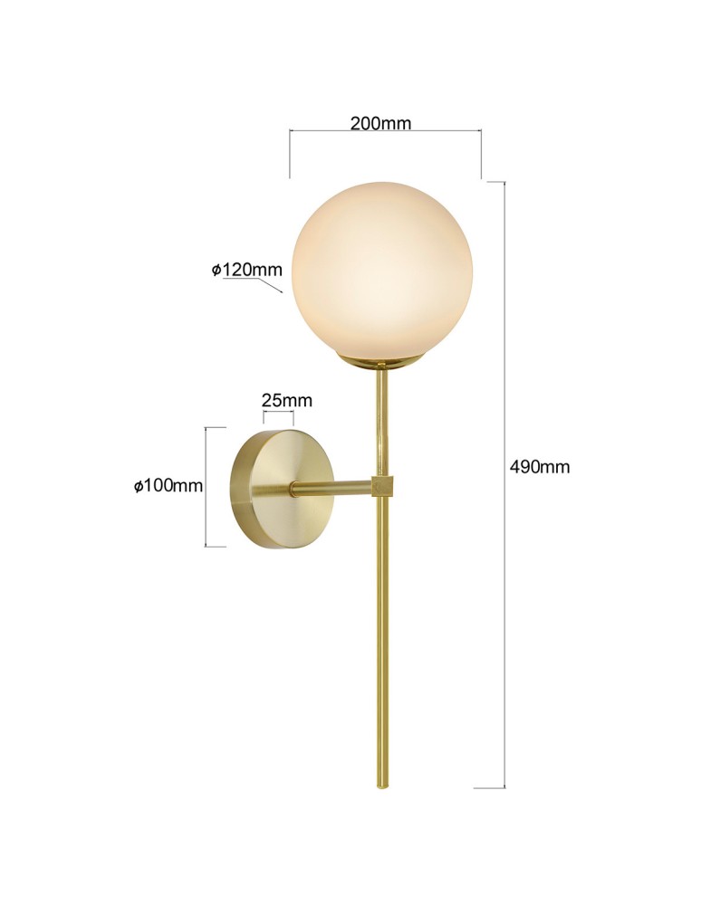 Light Prestige Kinkiet Piruleta złoty IP44 1xG9 LP-008/1W GD Light Prestige Kinkiet Piruleta złoty IP44 1xG9 LP-008/1W GD