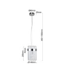 Light Prestige Lampa wisząca Vetro 1 chrom 1xE14 LP-2910/1P CH Light Prestige Lampa wisząca Vetro 1 chrom 1xE14 LP-2910/1P CH