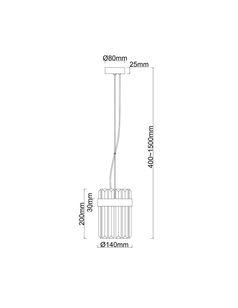 Light Prestige Lampa wisząca Vetro 1 chrom 1xE14 LP-2910/1P CH Light Prestige Lampa wisząca Vetro 1 chrom 1xE14 LP-2910/1P CH