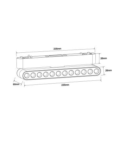 Light Prestige Reflektor Magnetic Slim Blaze 12W LED 4000K czarny LP-616-MAG SLIM 12W 4BK - produkt 2