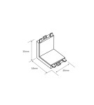 Light Prestige Łącznik natynkowy L sufit-ściana Magnetic Slim biały LP-656-MAG SLIM L SM kąt WH Light Prestige Łącznik natynkowy L sufit-ściana Magnetic Slim biały LP-656-MAG SLIM L SM kąt WH